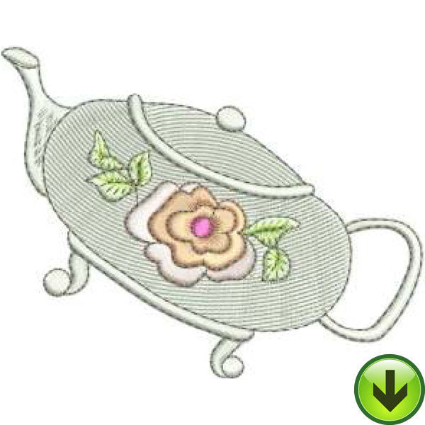 Rose Pot Embroidery Design | DOWNLOAD