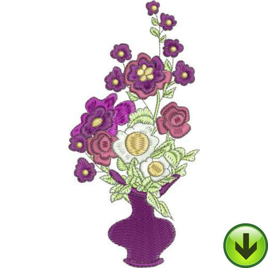 Tea Bouquet Embroidery Design | DOWNLOAD