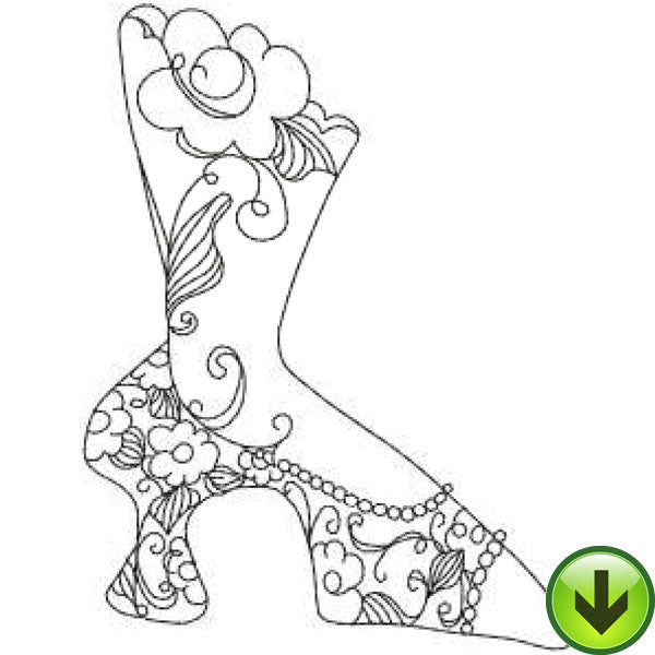 Shoe 27 Embroidery Design | DOWNLOAD