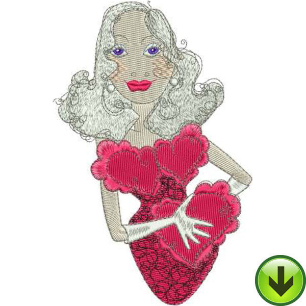 Curley Girl Embroidery Design | DOWNLOAD