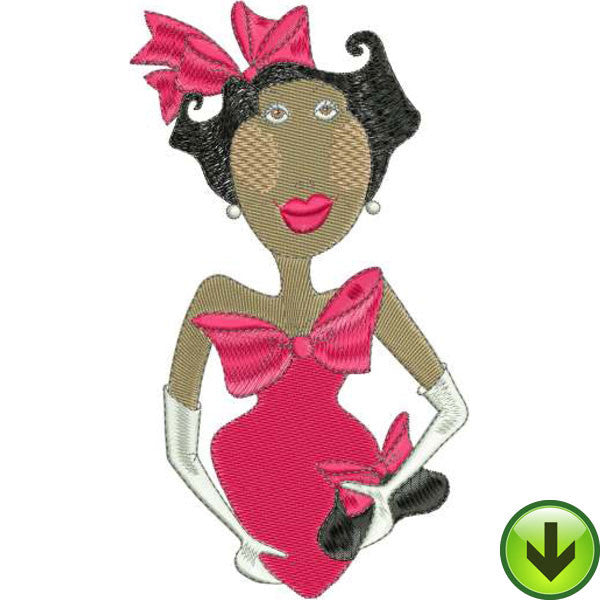 Ruby Embroidery Design 3.89x6.85 Instant Download USA – Loralie Designs