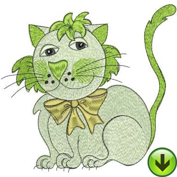 Eco Cat Embroidery Design | DOWNLOAD