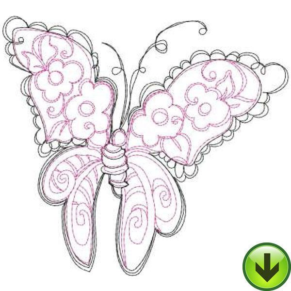 Daisy Scroll Embroidery Design | DOWNLOAD
