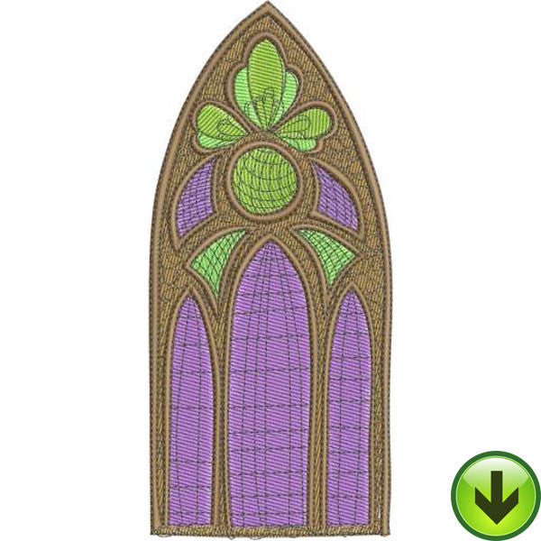 Window Glass Machine Embroidery Design | Download