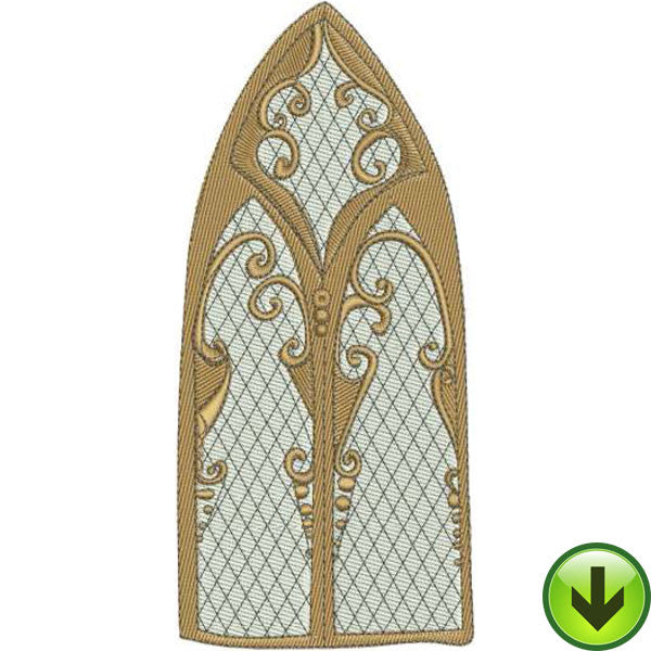 Window Wood Machine Embroidery Design | Download