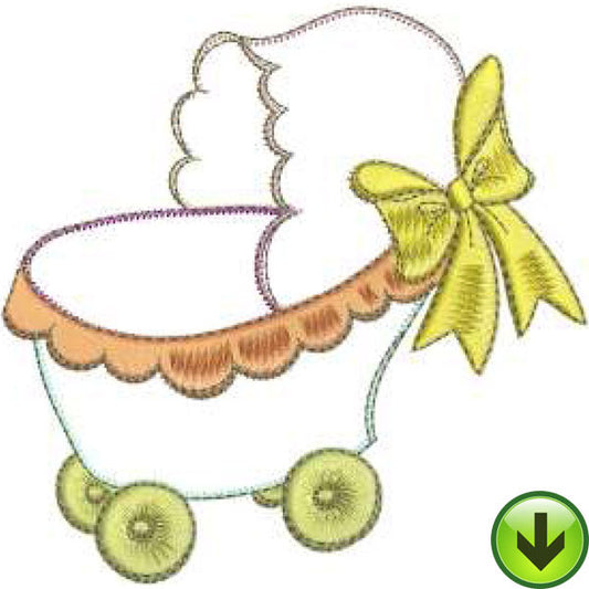 Baby Buggy Machine Embroidery Design | Download