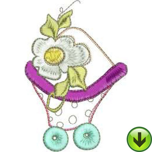 Cupcake Car Machine Embroidery Design | Download
