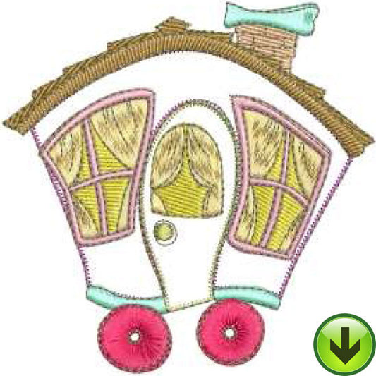 Home on Wheels Machine Embroidery Design | Download