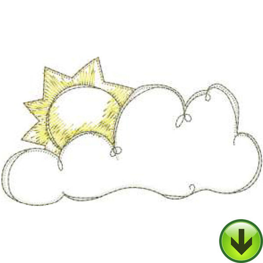 Sunny Cloud Machine Embroidery Design | Download