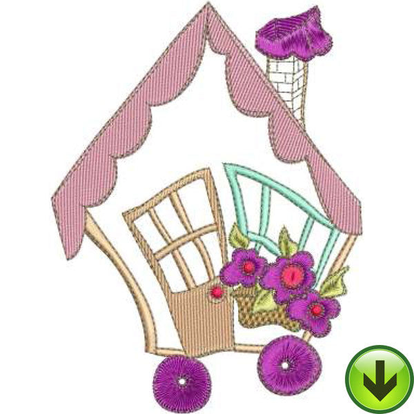 Cottage Car Machine Embroidery Design | Download