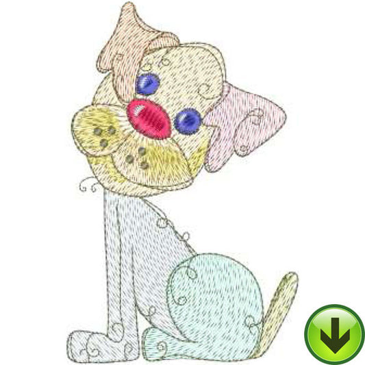 Sweetie Dog Machine Embroidery Design | Download