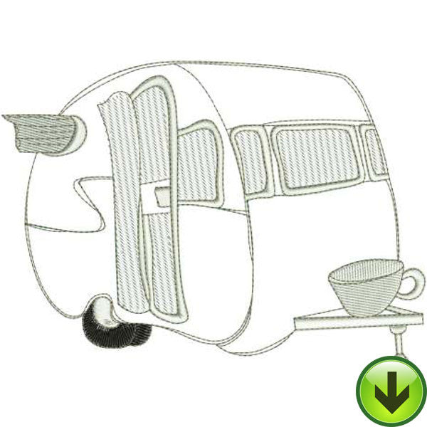 Coffee Coach Machine Embroidery Design | Download