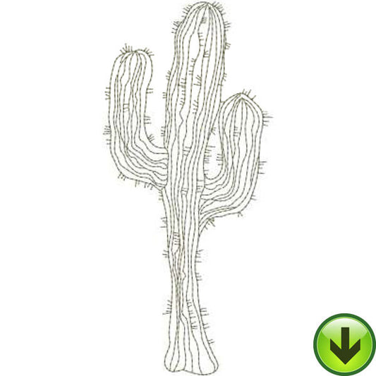 Saguaro Machine Embroidery Design | Download
