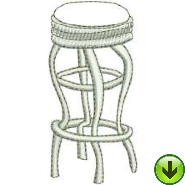Stool Machine Embroidery Design | Download