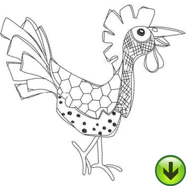 Cock A Doo Machine Embroidery Design | Download