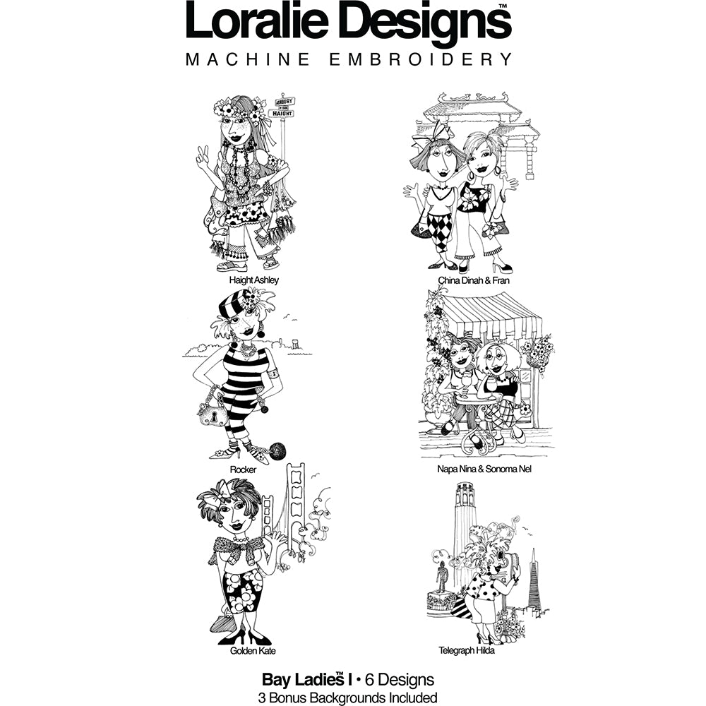 Bay Ladies 1 Embroidery Machine Design Collection