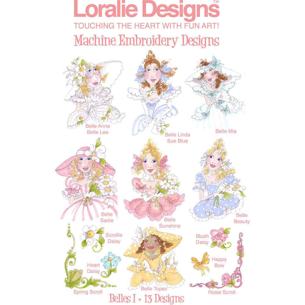 Belles 1 Embroidery Machine Design Collection