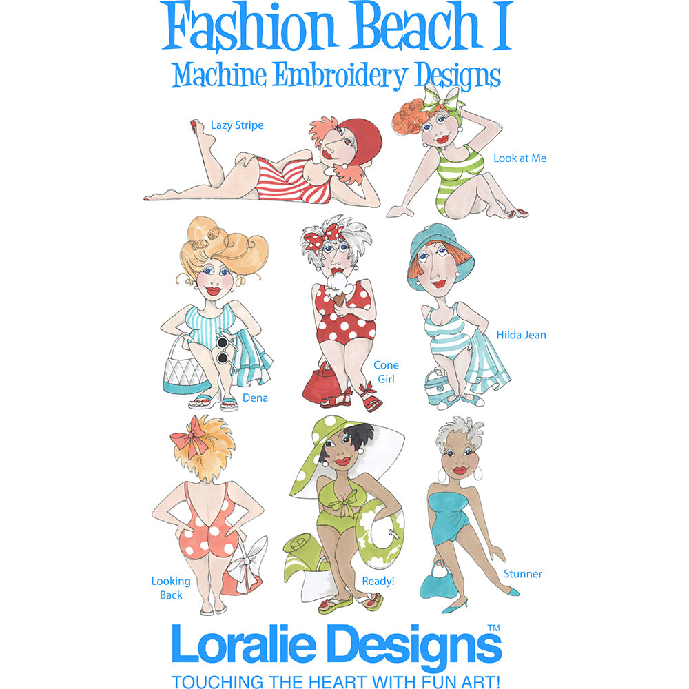 Fashion Beach 1 Embroidery Machine Design Collection