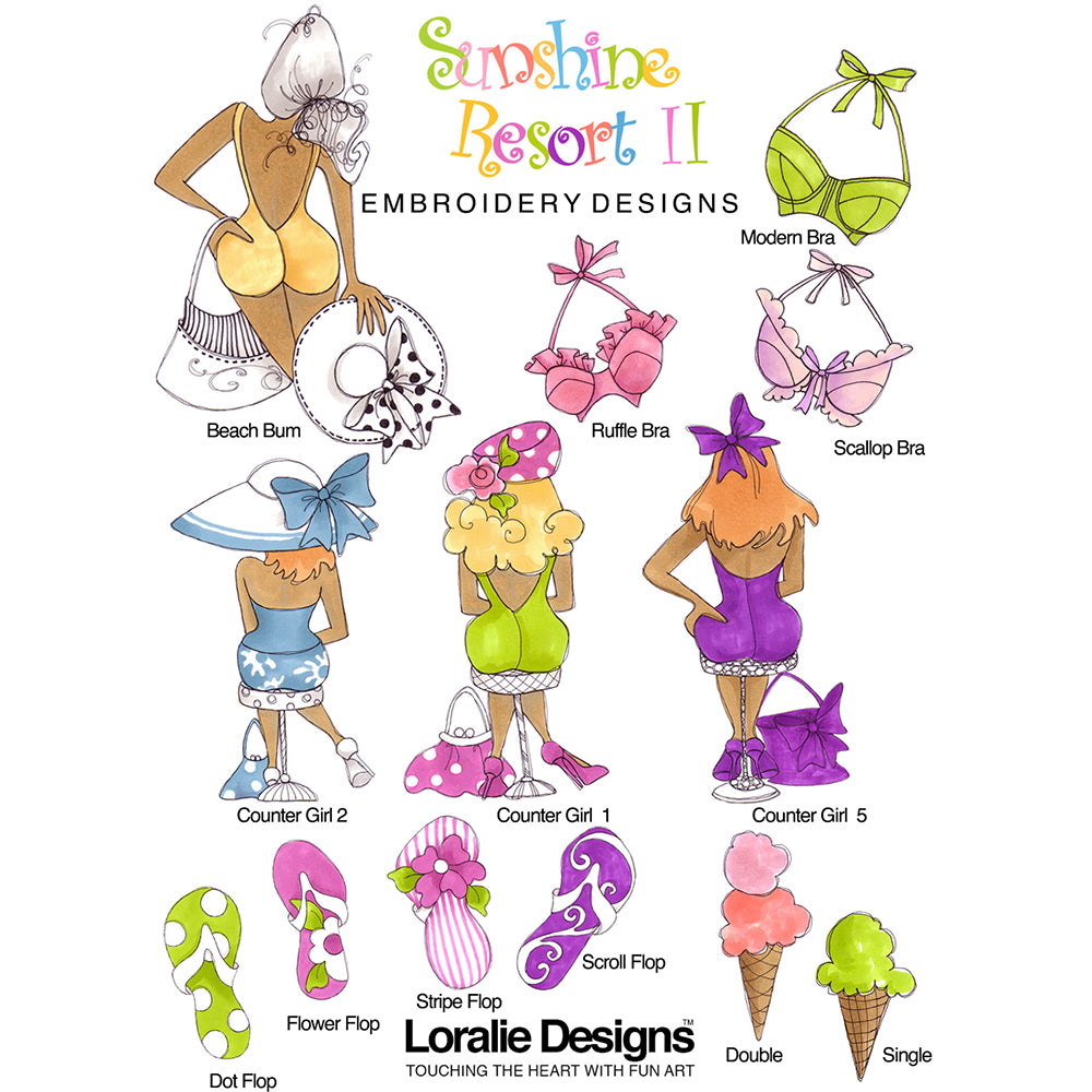 Sunshine Resort 2 Embroidery Machine Design Collection