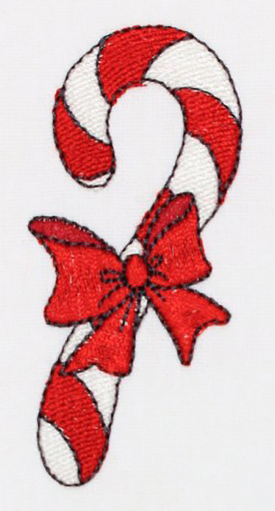 Bow Cane Embroidery Machine Design | Download