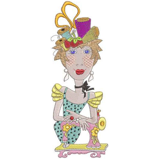 Head Full of Notions Embroidery Design